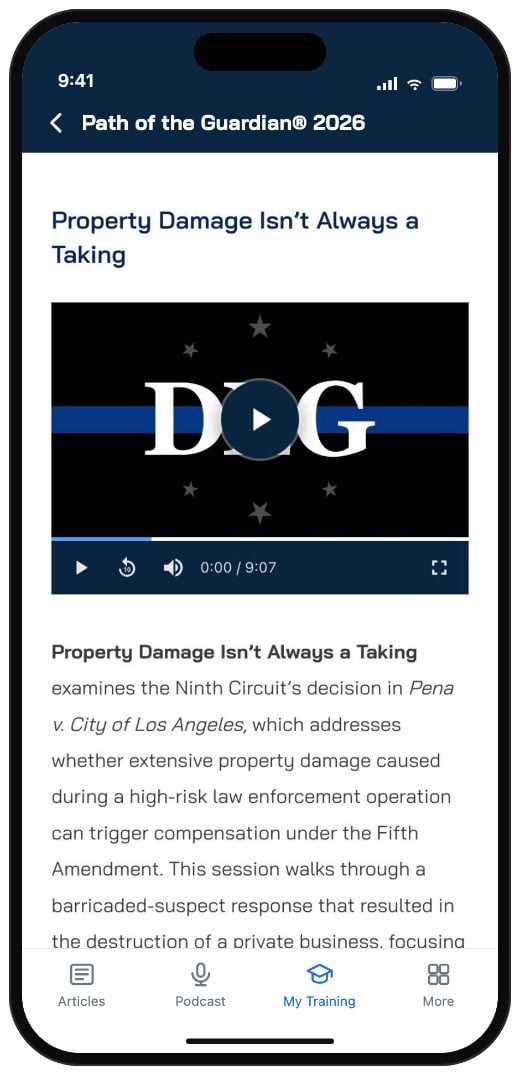 A lesson video playing in the DLG app
